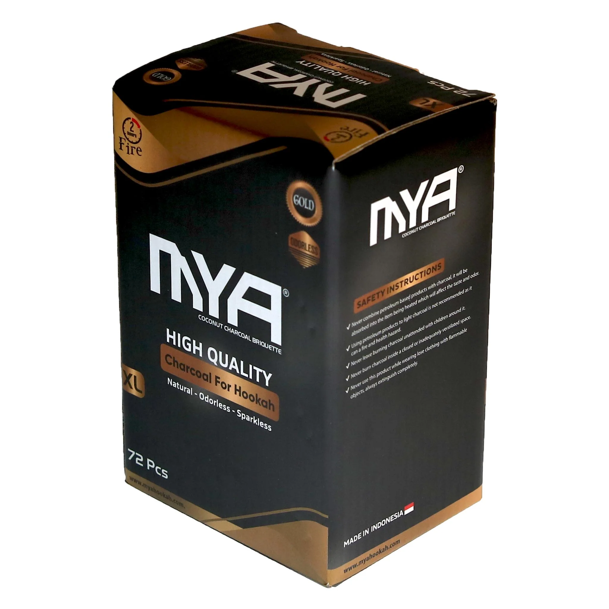 MYA GOLD 72 HOOKAH CHARCOALS - Image 3