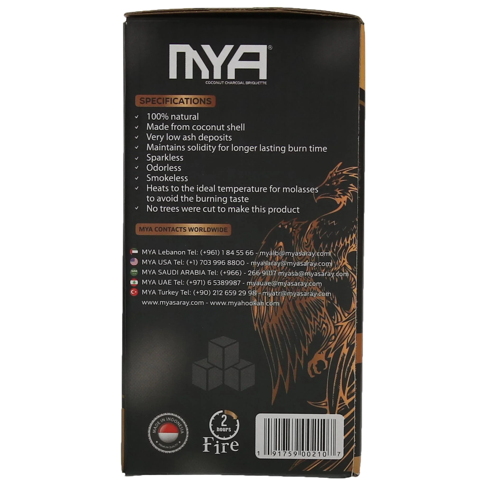 MYA GOLD 72 HOOKAH CHARCOALS - Image 4