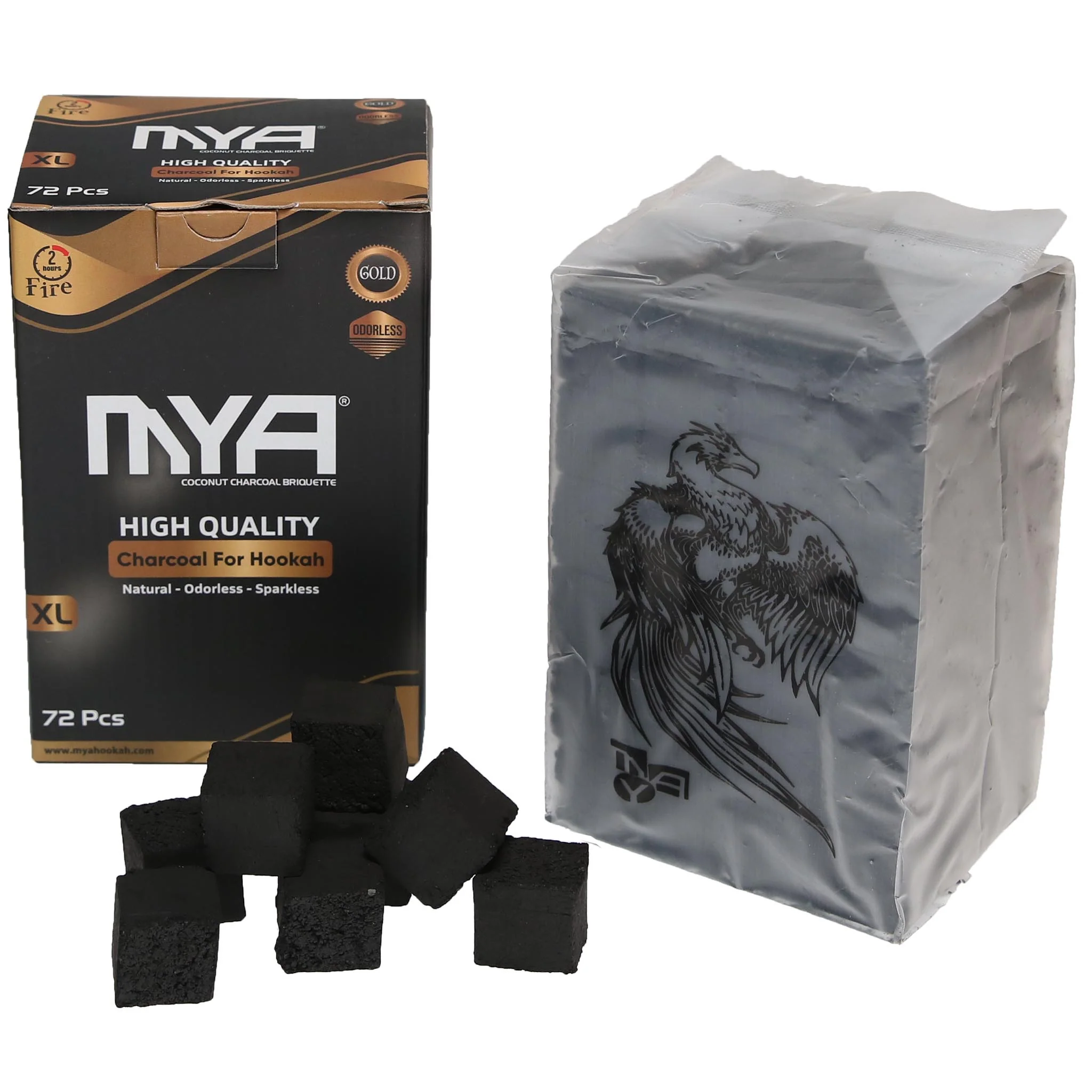 MYA GOLD 72 HOOKAH CHARCOALS - Image 5