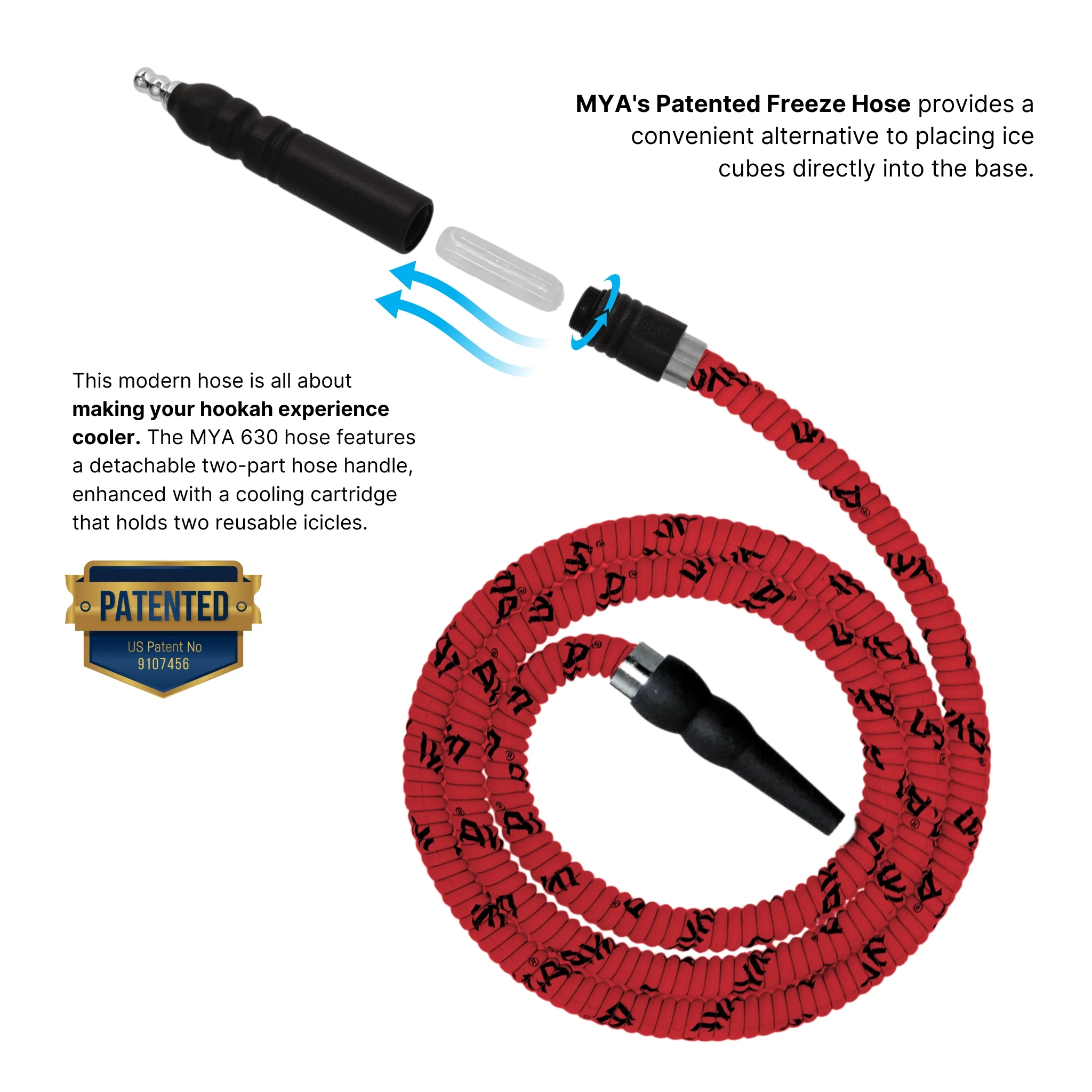 630 Freeze Hookah Hose with Icicles - Image 19