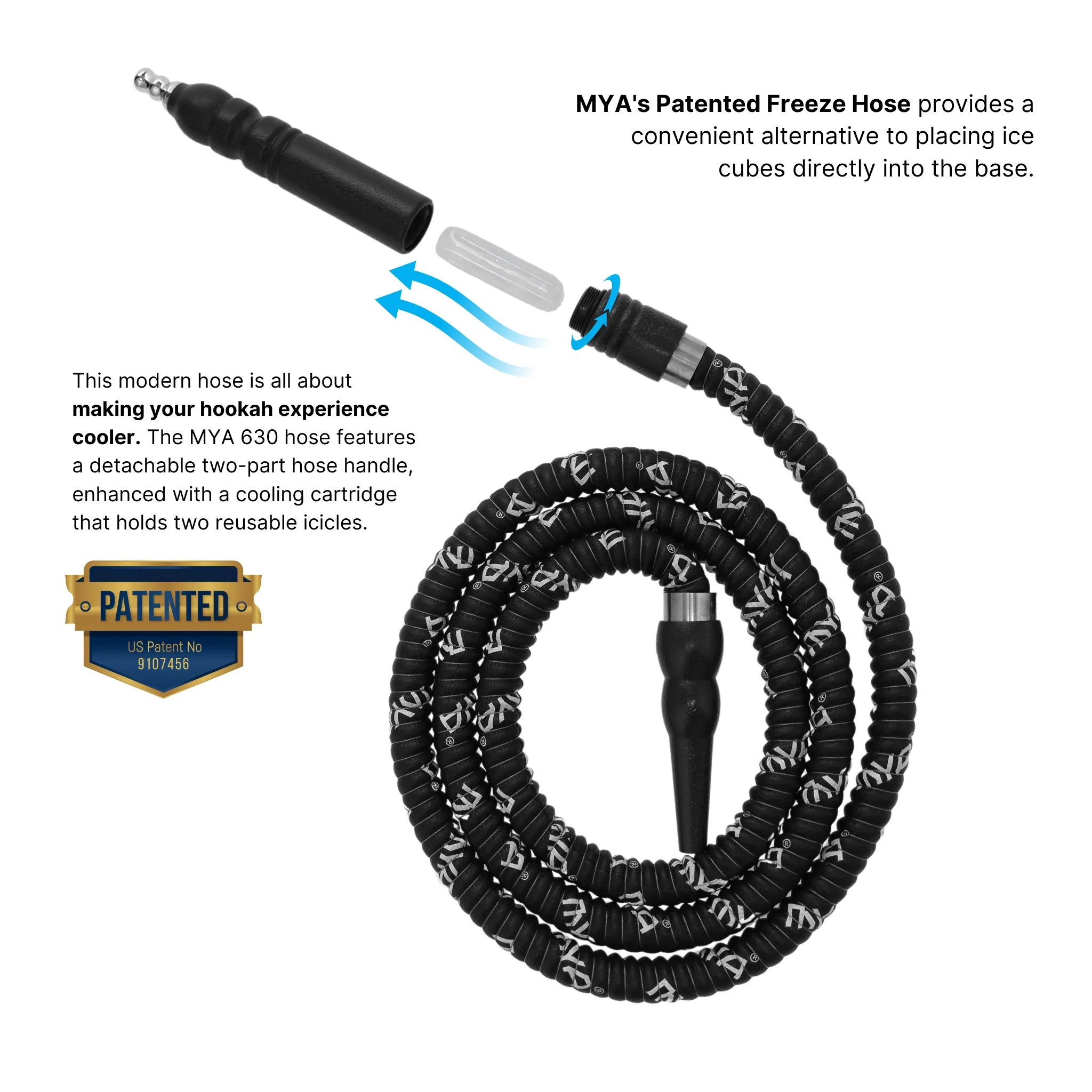 630 Freeze Hookah Hose with Icicles - Image 3