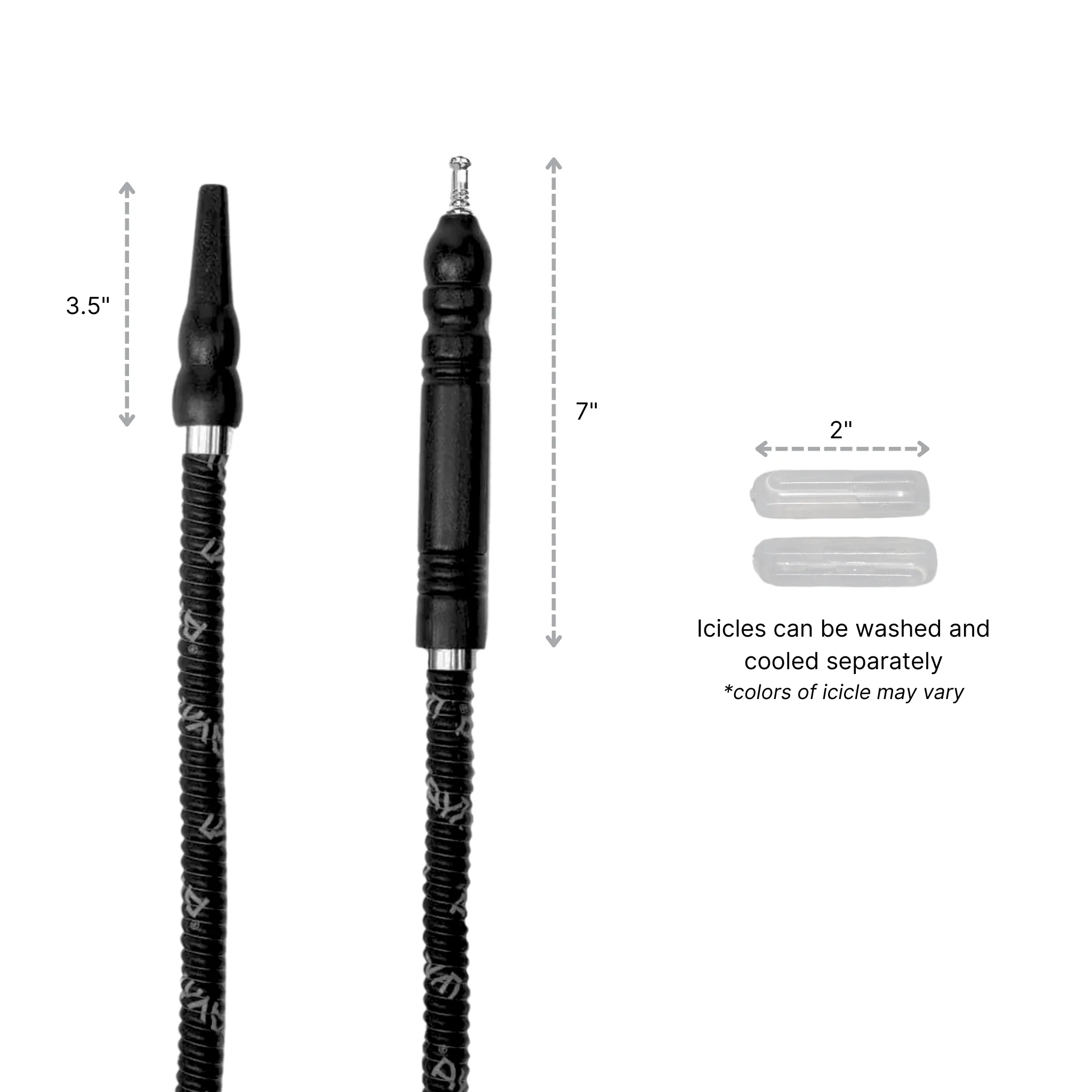 630 Freeze Hookah Hose with Icicles - Image 4