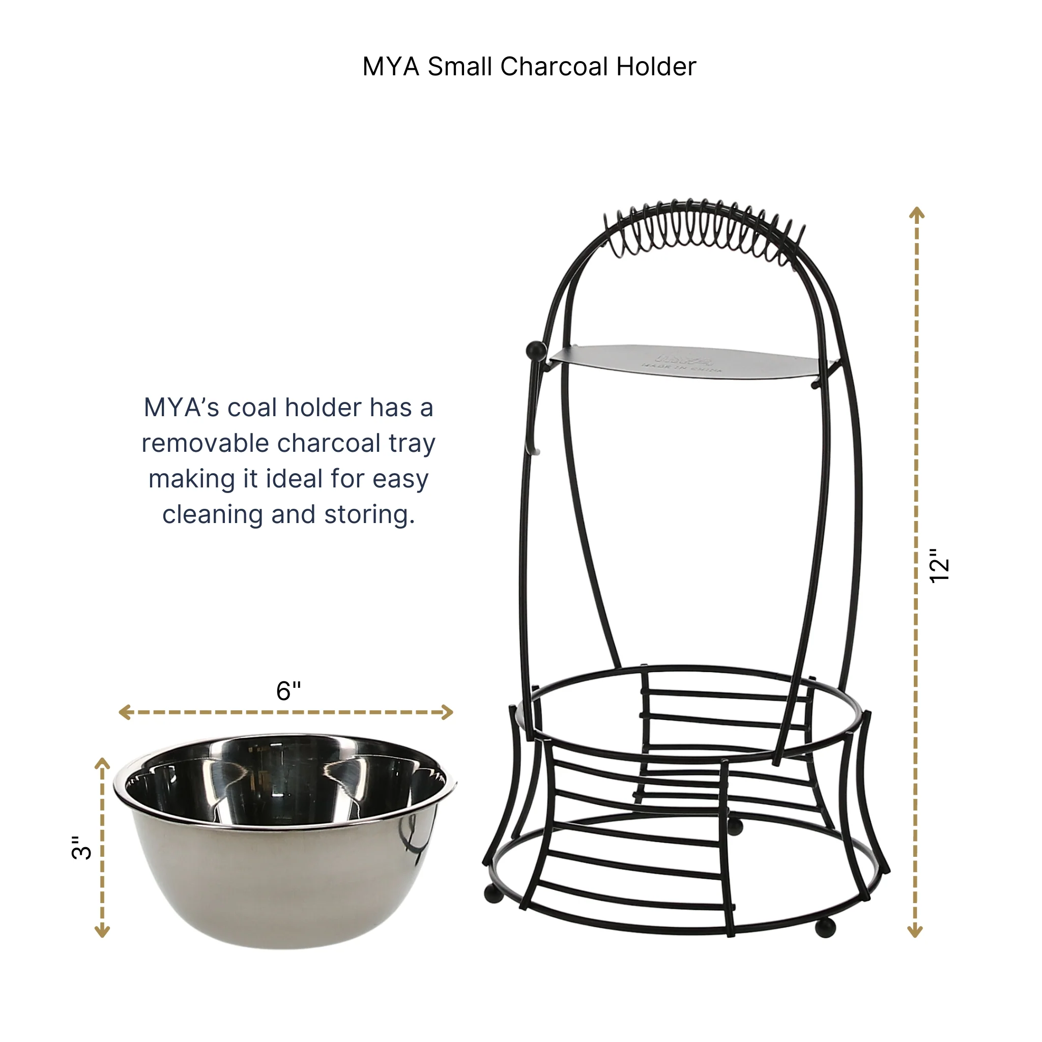 SMALL CHARCOAL BASKET - Image 4