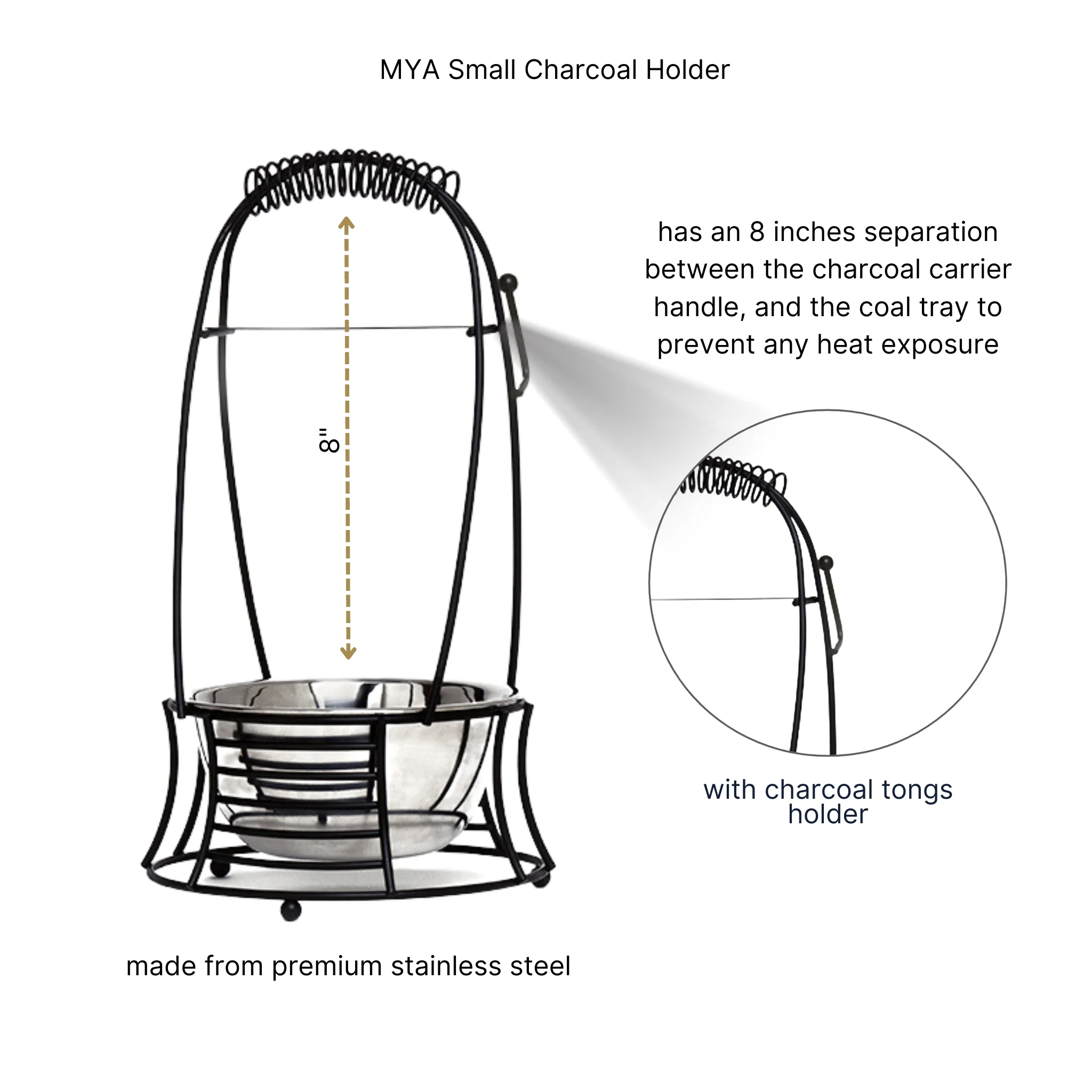 SMALL CHARCOAL BASKET - Image 7