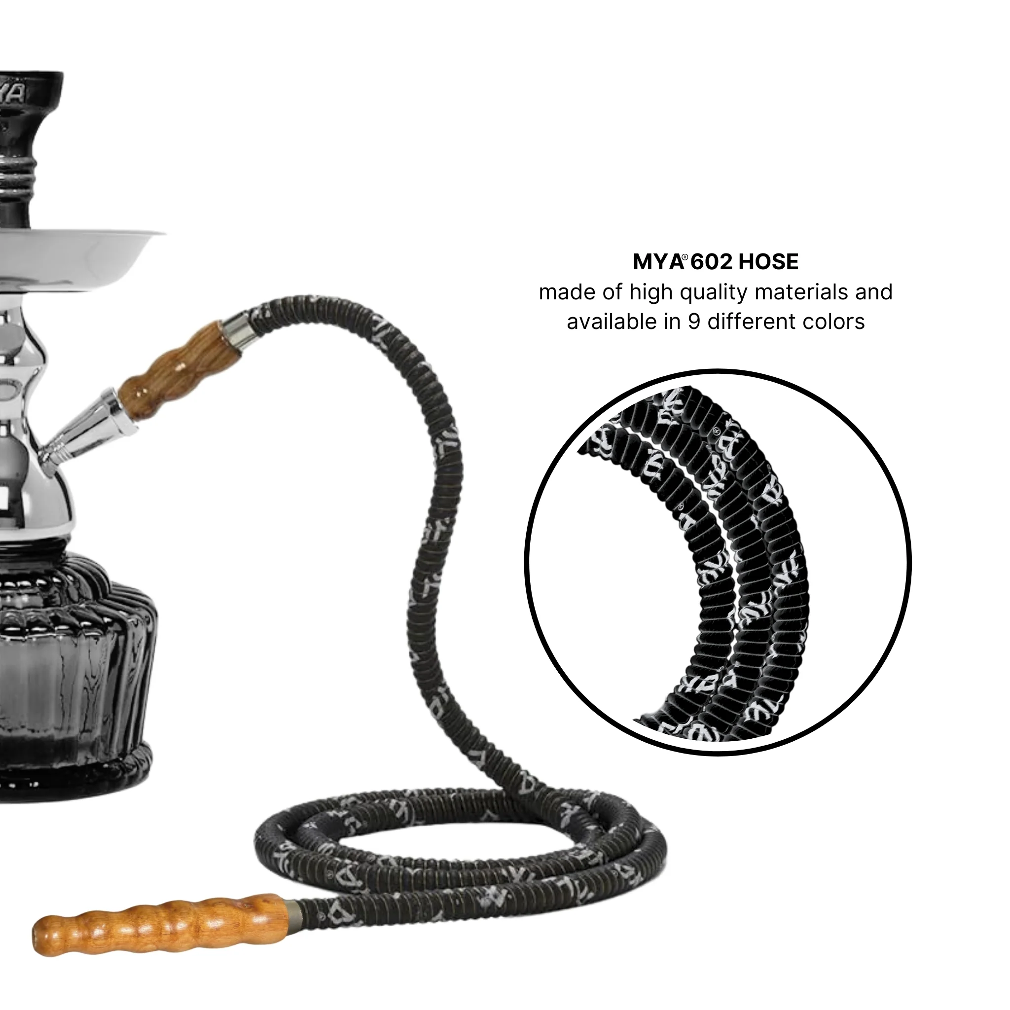 602 Wooden Tip Hookah Hose - Image 3